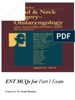 Ent Mcqs For Part I Exam: Prepared By: Dr. Fouad Shamsan