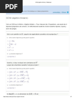 QCM (Algèbre Linéaire) - Mathprepa