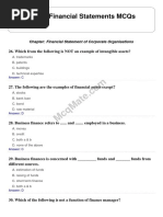 Analysis of Financial Statements Solved MCQs (Set-2)