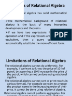 Advantages of Relational Algebra