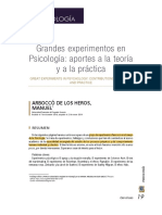 Grandes Experimentos en Psicología: Aportes A La Teoría y A La Práctica