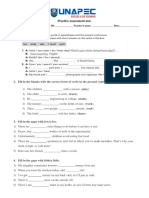 Practice Test Interchange 1 - Units 5 & 6