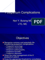 Postpartum Complications: Nori Y. Buising MD LTC, MC