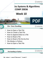 Data Analytics Systems & Algorithms COMP 20036: Week 10