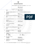 Quadratic Equations DPP