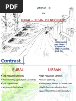 Rural - Urban Relationships: Seminar - Iii