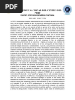 Universidad Nacional Del Centro Del Perú: Equidad, Derechos Y Desarrollo Integral Resumen Teórico 05A