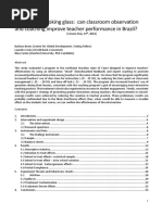 Impact Evaluation Report Ceara Teacher Feedback and Coaching Program Initial Results