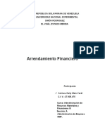 Arrendamiento Financiero