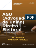 AGU (Advogado Da União) Direito Eleitoral: Aula 03