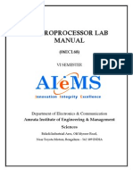 Microprocessor Lab Manual: Vi Semester