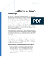 Safe and Legal Abortion Is A Woman's Human Right: Briefing Paper