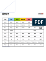 Horario Lunes A Viernes en Color