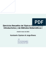 Ejercicios Resueltos de Tópicos Matemáticos Introductorios y de Métodos Matemáticos I