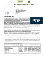 Programación Anual de Comunicación: I. Datos Informativos