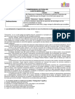 Objetivos de Aprendizaje: Habilidades: Instrucciones:: Comprensión Lectora Nº3. Nombre: Curso: Fecha