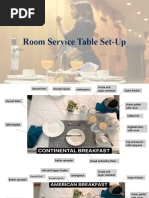 Room Service Table Set Up