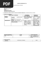 Sesion de Aprendizaje 2° A