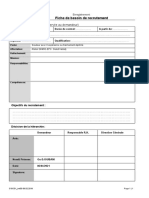 Fiche de Besoin de Recrutement: Identification Du Besoin (Réservée Au Demandeur)