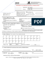 Absence Request Form