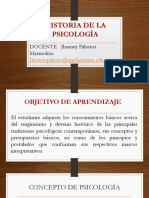 Historia de La Psicología: DOCENTE: Jhasney Palacios Marmolejo