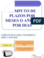 Computo de Plazos Por Meses O Años Y Por Dias