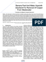 Utilization of Banana Peel and Water Hyacinth Leaves As Adsorbent For Removal of Copper From Wastewater