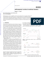 Recent Applications of Multicomponent Reactions in Medicinal Chemistry