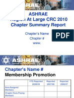 Ashrae Region at Large CRC 2010 Chapter Summary Report: Chapter's Name Chapter # WWW