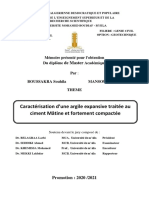 Caractérisation D'une Argile Expansive Traitée Au Ciment Mâtine Et Fortement Compactée