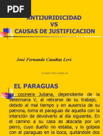 Antijuridicidad VS Causas de Justificacion: José Fernando Casañas Levi