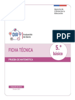 Ficha Tecnica Matematica 5 Basico Cierre 2022