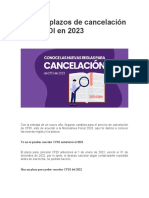 Plazo de Cancelación para CFDI en 2023