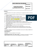 Standard Operating Procedure: Validation of Heating Ventilation and Air Conditioning (Hvac) System