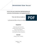 Evolución Del PBI en El Perú en Los Últimos 10 Años