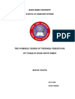 Addis Ababa University School of Graduate Studies: The Possible Causes of Thermal Variations of Coals in Dilbi-Moye Basin