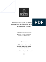 Propuesta de Mejora en El Proceso de Distribución de La Empresa de Comercio Electrónico Amazon