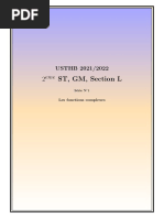 2 ST, GM, Section L: USTHB 2021/2022 Eme