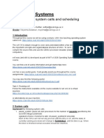 Operating Systems: Assignment 1: System Calls and Scheduling