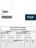 NF: 8183543 SHP: 42175354818 Contrato: 9912278851 Sedex PLP: 784456934 PESO 807 G