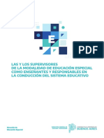 Las Y Los Supervisores de La Modalidad de Educación Especial Como Enseñantes Y Responsables en La Conducción Del Sistema Educativo