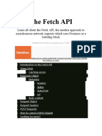 The Fetch API