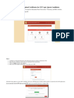 Procedure To Upload Certificates For CET Agri. Quota Candidates