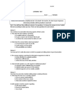 Read All The Instructions Carefully and Ask - If in Doubt-The Teacher. Be Clear in Your Responses Elementary Mistakes Will Be Penalized. Good Luck!