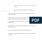 Elabora 7 Preguntas Abiertas, Con El Objetivo de Conocer La Relación de La Lactancia y El Afecto Entre Madre e Hijo/a