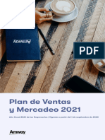 Plan de Ventas y Mercadeo 2021: Año Fiscal 2021 de Los Empresarios - Vigente A Partir Del 1 de Septiembre de 2020