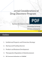 Commercial Considerations of Drug Discovery Program