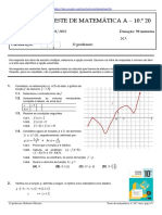 4.º Teste de Matemática A 10.º 20: 2.º Período 24/03/2022 Duração: 90 Minutos Nome: N.º: Classificação: O Professor