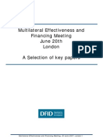 DFID-Review of Multilateral Effectiveness