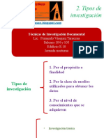 Tipos de Investigación Ene 2023